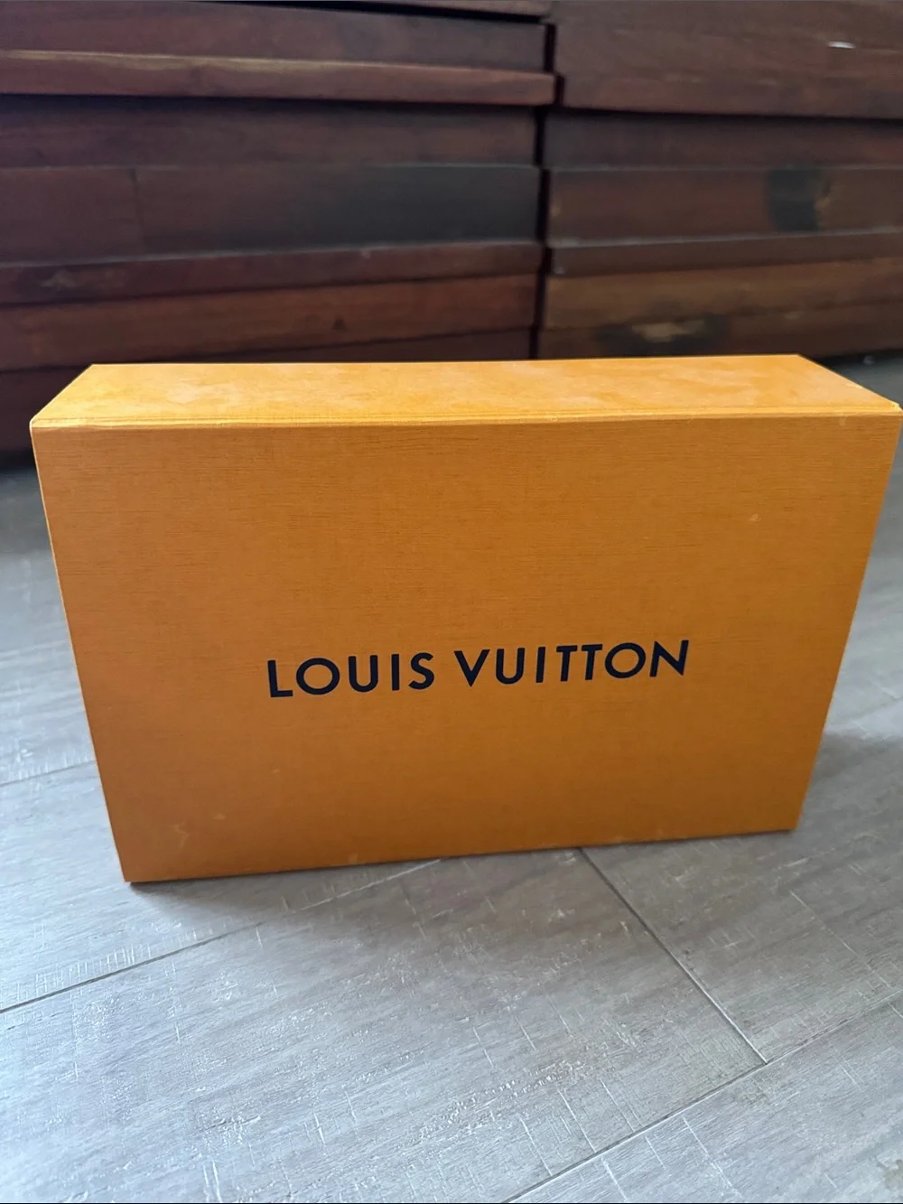 Authentic Louis Vuitton Gift Shopping Purse Wallet Box with Ribbon